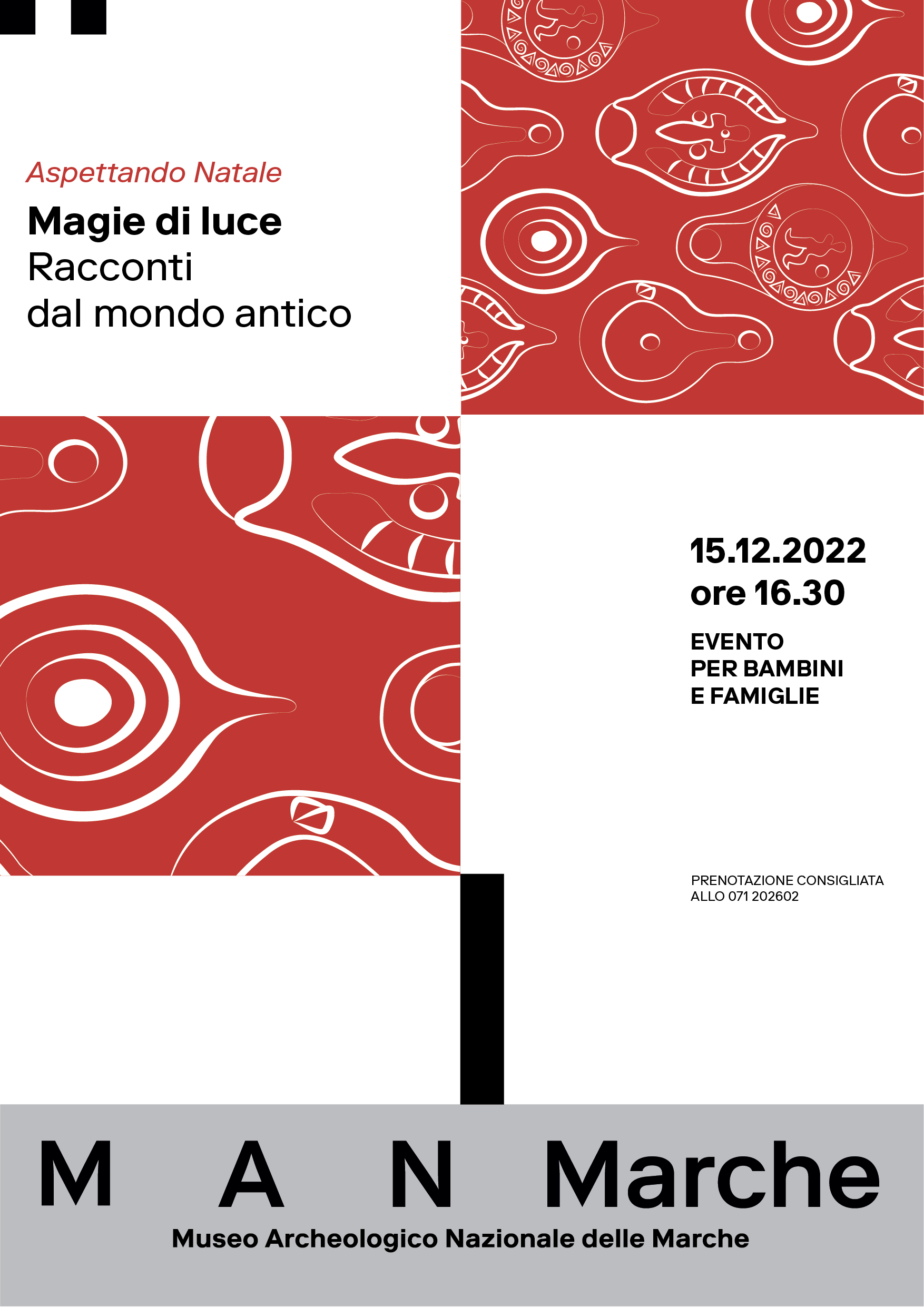 “Aspettando Natale. Magie di luce. Racconti dal mondo antico”, giovedì 15 dicembre 2022 al Museo Archeologico Nazionale delle Marche